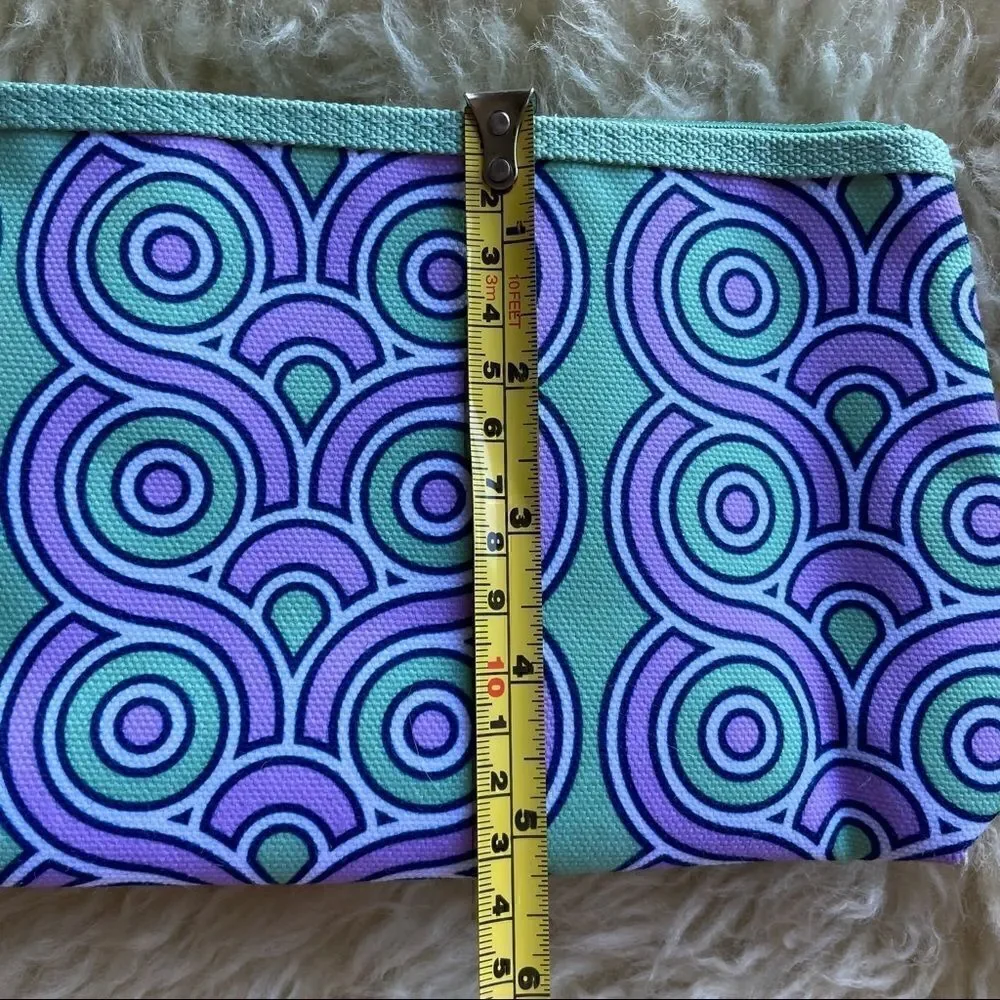 Jonathan Adler for Clinique large Cosmetics Bag Swirl Pattern